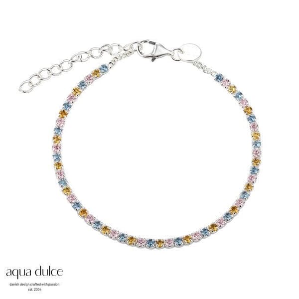 Armbånd i sølv. PASTEL LOVE TENNIS - 5311